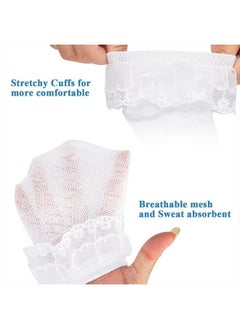 Looching 5 Pairs Toddler Girls Lace Socks Baby KidsCute Ruffle Cotton White Sock Frilly Mesh Princess Dress Sock 2-3Years  - Image 4