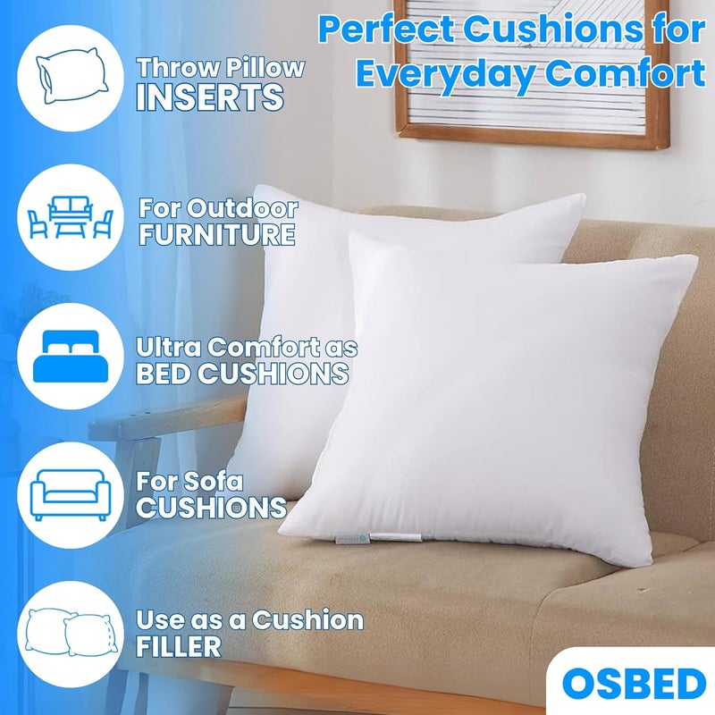 OSBED Soft Cushion Inserts for Home Decor - Pack of 2, 30 x 30 cm - Image 4