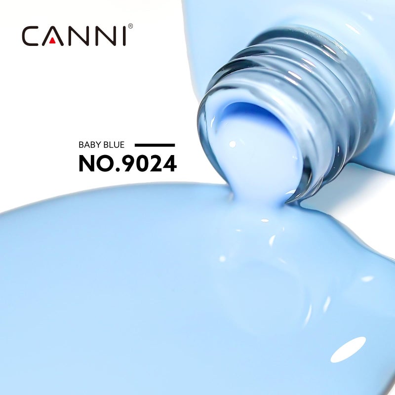 CANNI Baby Blue Gel Nail Polish, 1Pcs Light Blue Gel Polish Pastel Color High Gloss Soak Off U V Nail Manicure Salon DIY - Image 2