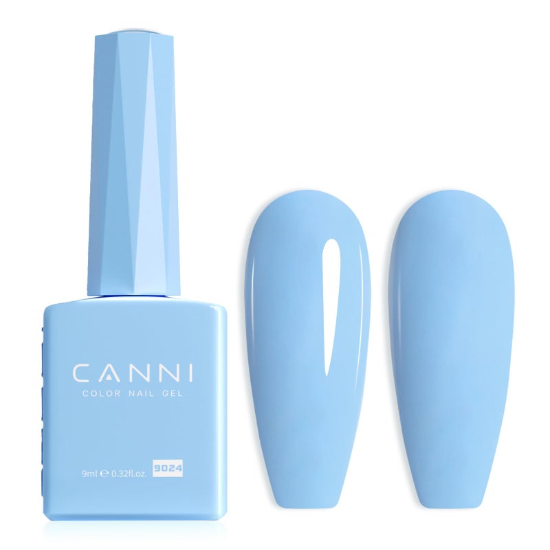 CANNI Baby Blue Gel Nail Polish, 1Pcs Light Blue Gel Polish Pastel Color High Gloss Soak Off U V Nail Manicure Salon DIY - Image 1