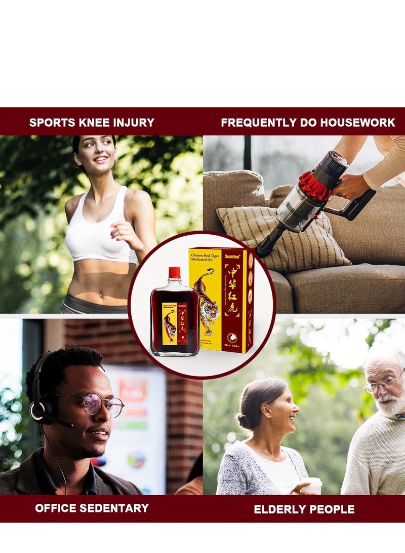 سوميفون زيت النمر الأحمر الصيني الطبي (٥٠ مل) | علاج موضعي لالتهاب المفاصل، والخدر، وآلام المفاصل، وتصلب العضلات، وتحسين الدورة الدموية - Image 5