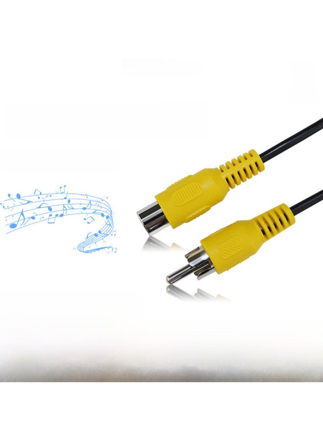 RCA Male-to-female Car Audio Line Audio And Video Lotus Head Line AV/rca Plum Head Extension Line Set Top Box Line-Color:Black-Length:1 M  - Image 1