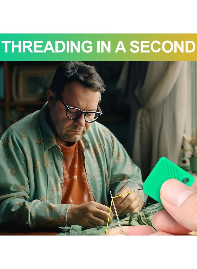 Simple Needle Threader, Upgraded Automatic Needle Threaderg, Plastic DIY Needle Threader Hand Machine Sewing Tool For Sewing Crafting and Embroidery Cross Stitch Craft - Image 3