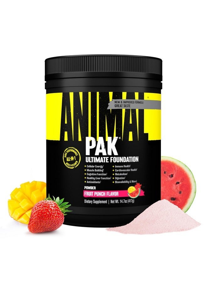 انيمال أنيمال باك - مسحوق مكمل غذائي متعدد الفيتامينات - زنك، فيتامينات ج، ب، د، أحماض أمينية، دعم المناعة، إنزيمات هضمية، وغيرها - فيتامينات متعددة يومية للنساء والرجال - 60 مغرفة - Image 1