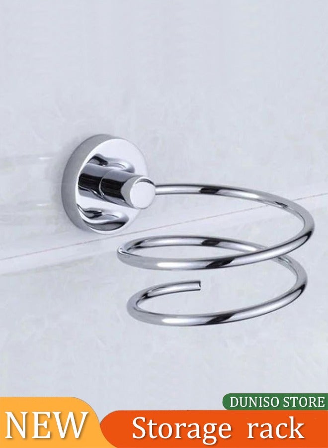 ماركة غير محددة Blow Dryer Stand Hair Dryer Stand  Dryer Hanger Wall Mount Hair Dryer Rack Blow Dryer Organizer Hair Dryer Holder Wall Mounted Hair Blow Dryer Holder Pendant Storage Stainless Steel Chromed  - Image 1