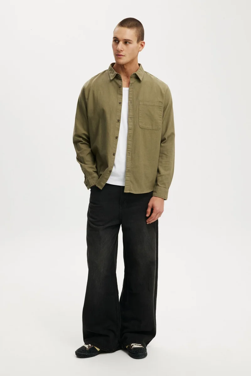 كوتون اون قميص لويس بأكمام طويلة