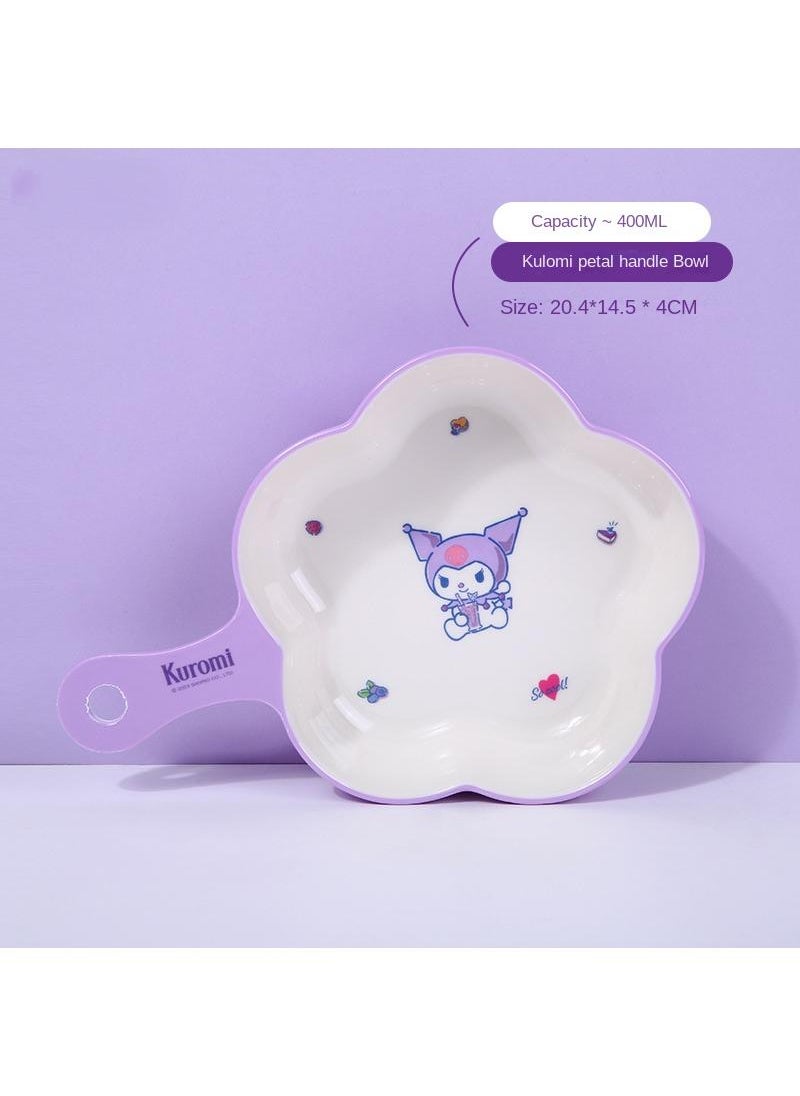 Kuromi  Printed Petal Bowl With Handle 400ml - pzsku/Z47E52C1838DA282024C5Z/45/_/1709968200/19e35e92-5685-419e-9675-7e8bd6f029ae