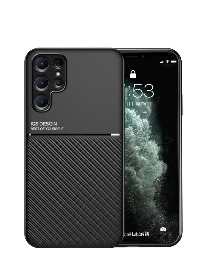 for Samsung Galaxy S23 Ultra Case Back Cover with Magnetic and Protector Anti-Scratch Shockproof Phone Accessory,Black. - Image 1