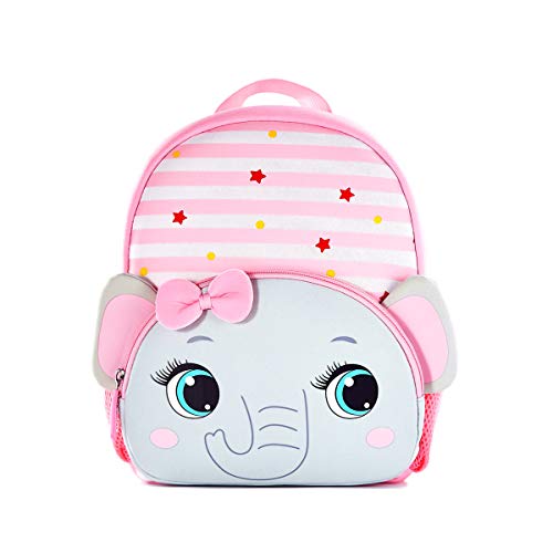 KK CRAFTS Preschool Backpack Toddler Neoprene Animal Schoolbag Lunch backpack for Kids Boys Girls(Grey Elephant) - Image 1
