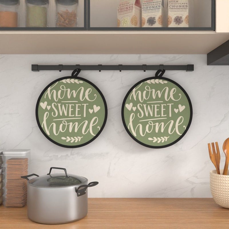 2 Pcs 8x8 Inches Mixed Color Kitchen Pot Pads Heat Resistant Round Mat Multipurpose Counter Protector For Cooking Baking And Tableware Decor - Image 2
