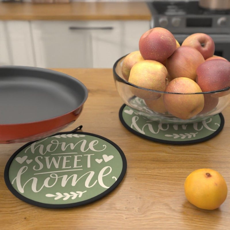 2 Pcs 8x8 Inches Mixed Color Kitchen Pot Pads Heat Resistant Round Mat Multipurpose Counter Protector For Cooking Baking And Tableware Decor - Image 5