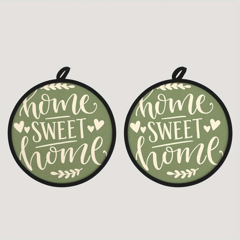2 Pcs 8x8 Inches Mixed Color Kitchen Pot Pads Heat Resistant Round Mat Multipurpose Counter Protector For Cooking Baking And Tableware Decor - Image 3