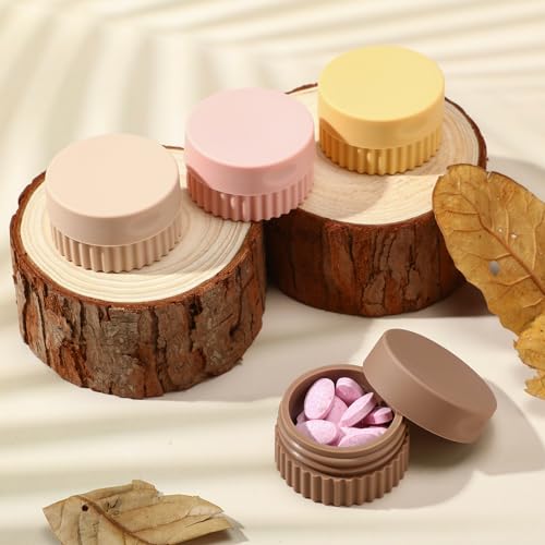 Maxcheck 4 Pcs Travel Containers for Toiletries 0.68 Oz/20 ml Small Silicone Cream Jar with Lid Mini Leakproof Lotion Jar Refillable Travel Cosmetic Container for Face Body Skin Cream (Classic Color) - Image 2