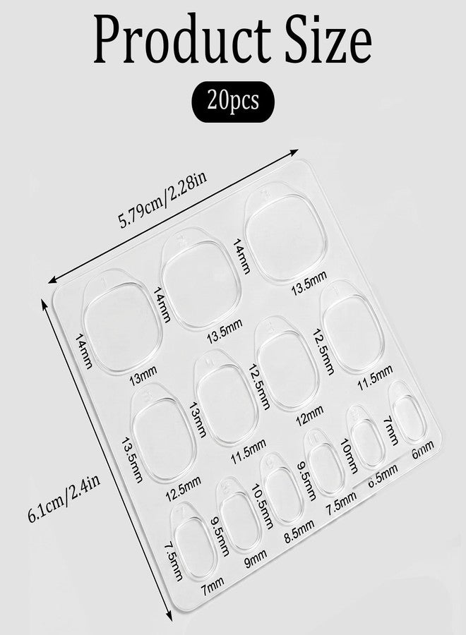 Gtziqa 20Sheets 15Sizes Clear Nail Sticky Tabs for Nails, 300PCS Nail Adhesive Tabs Press on Sticky Nails Bond Double Sided Jelly Glue, Quick At‑Home Manicure, Waterproof Press on Tab for Manicure No Crease - Image 2
