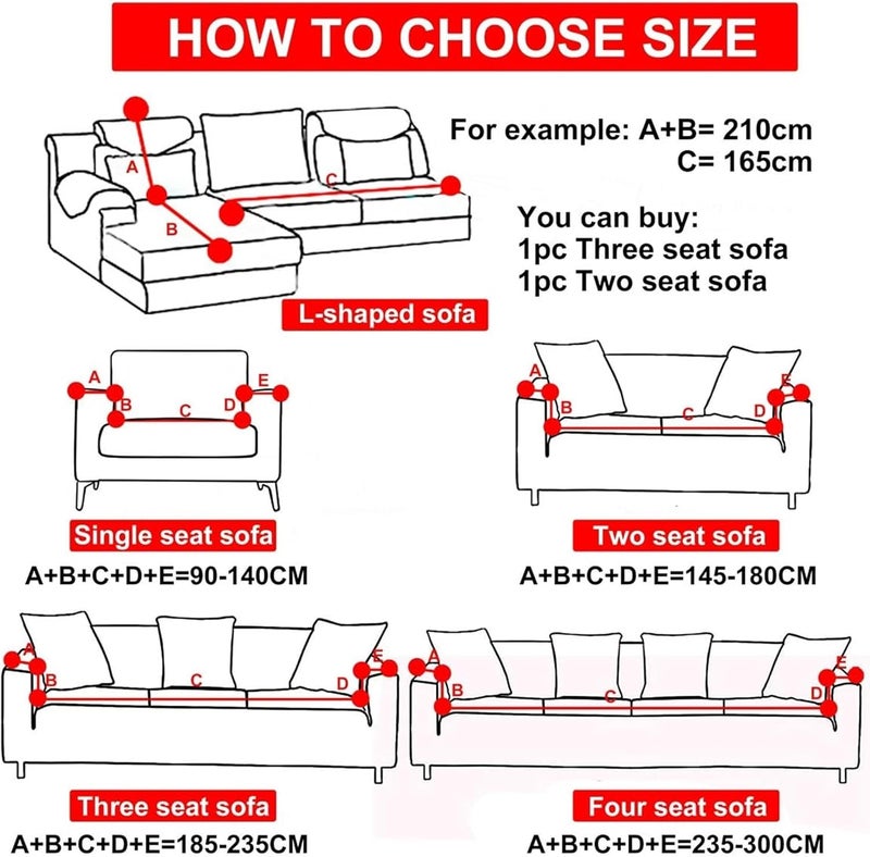 Sulfar 1 Seater Cotton Stretch Sofa Slipcover Fashion Geometric Style All-inclusive Stretch Universal Sofa Cover Slipcover Washable Anti-Skid Stretch Soft Couch Cover For Living Room Bed Room - Image 3