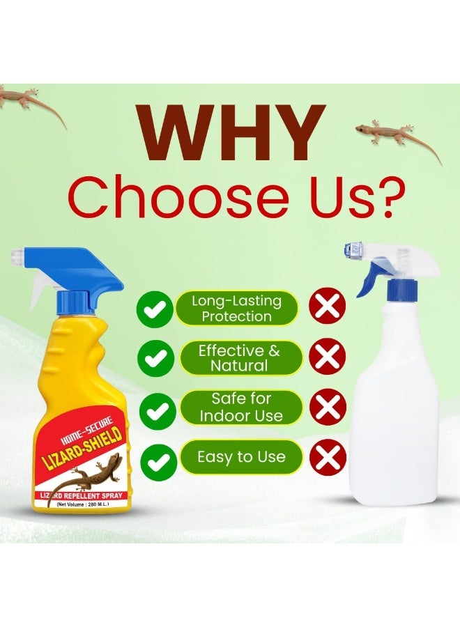 Lizard-Shield Lizard Repellent Spray | Chemical-Free Anti Lizard Spray | Natural, Herbal, Safe Lizard Repellent For Home -275 ml, Upto 90 Days Long Lasting Protection From Lizards - Image 5