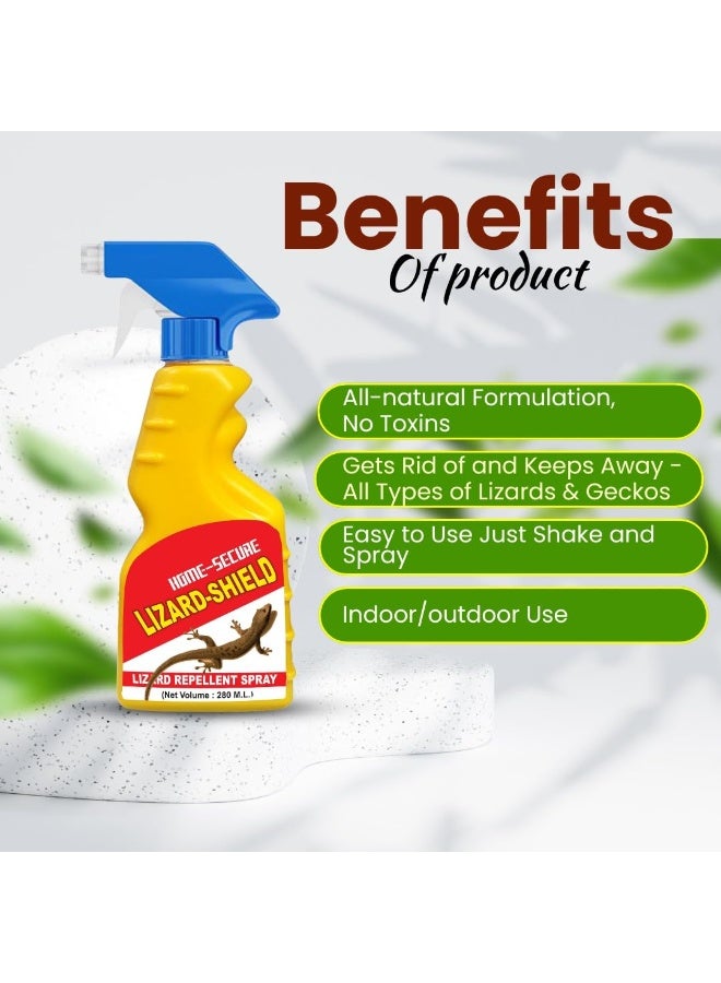Lizard-Shield Lizard Repellent Spray | Chemical-Free Anti Lizard Spray | Natural, Herbal, Safe Lizard Repellent For Home -275 ml, Upto 90 Days Long Lasting Protection From Lizards - Image 3