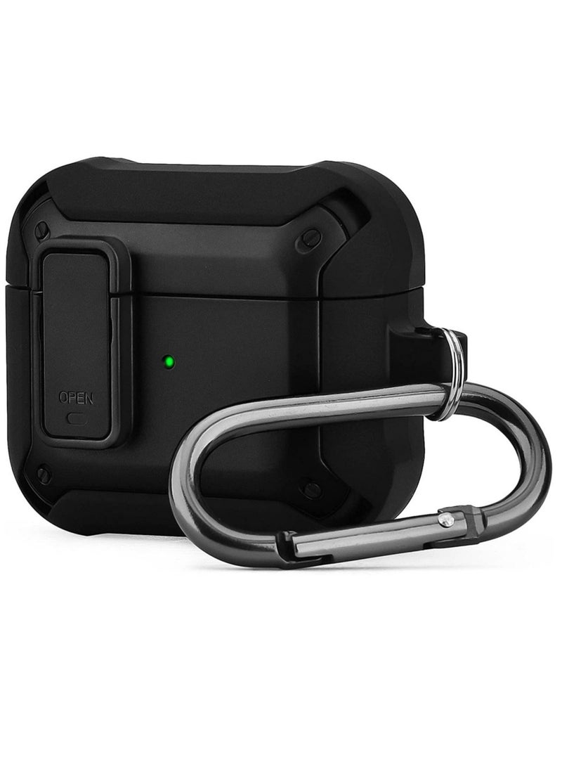 ELTRAZONE Lock Design Airpdods 3 case,RGBWIND Air Pod 3rd (2021) Cover with Keychain,Hard Protective Skin for Airpod 3 Charging Case,LED Visible - Image 1