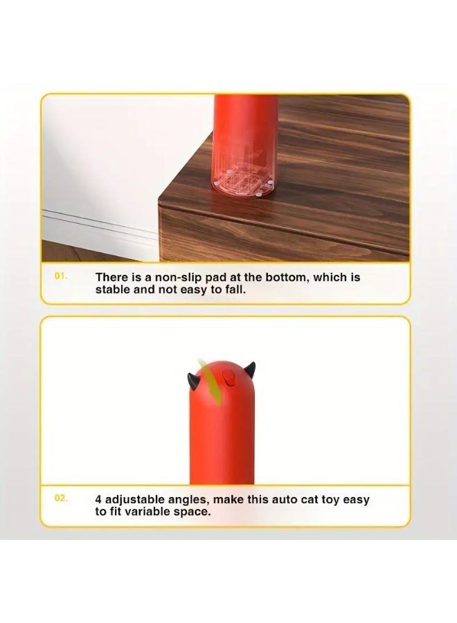 Automatic Laser Cat Toy, Auto-rotating Infrared Light, Multi-level Adjustment, Fast and Slow Mode, Battery Not Included - Image 4