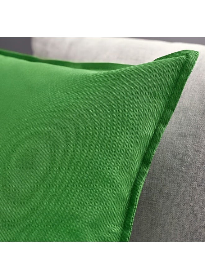 غطاء وسادة أخضر لامع - 50 × 50 سم - غطاء وسادة مزخرف - قماش ناعم، إغلاق بسحاب - مثالي للأريكة أو السرير أو غرفة المعيشة أو المكتب  - Image 4