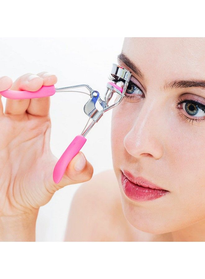 Sibba Lash Curler No Pinching Or Pulling Long Lasting Eyelash Curler Fit All Eye Shapes Professional Makeup Tool For Eyelashes With 10 Pieces Silicone Refill Pads (Pink) - Image 5