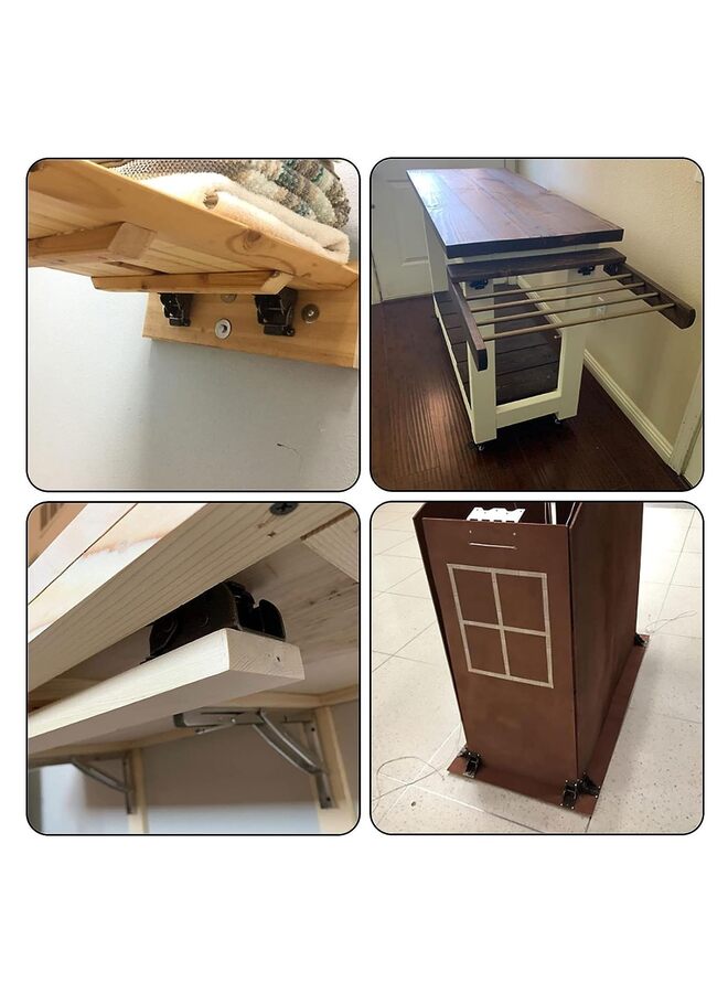 يُسلِّم عبوة من 4 قطع، مفصلات ذاتية القفل مع قفل لولبي، يمكن استخدامها لدعم أرجل الطاولات، وأرجل الأسرة، وأرجل منضدة العمل. - Image 4