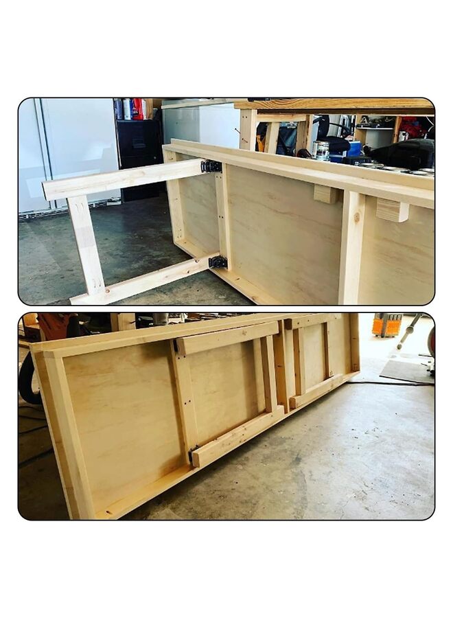 يُسلِّم عبوة من 4 قطع، مفصلات ذاتية القفل مع قفل لولبي، يمكن استخدامها لدعم أرجل الطاولات، وأرجل الأسرة، وأرجل منضدة العمل. - Image 5