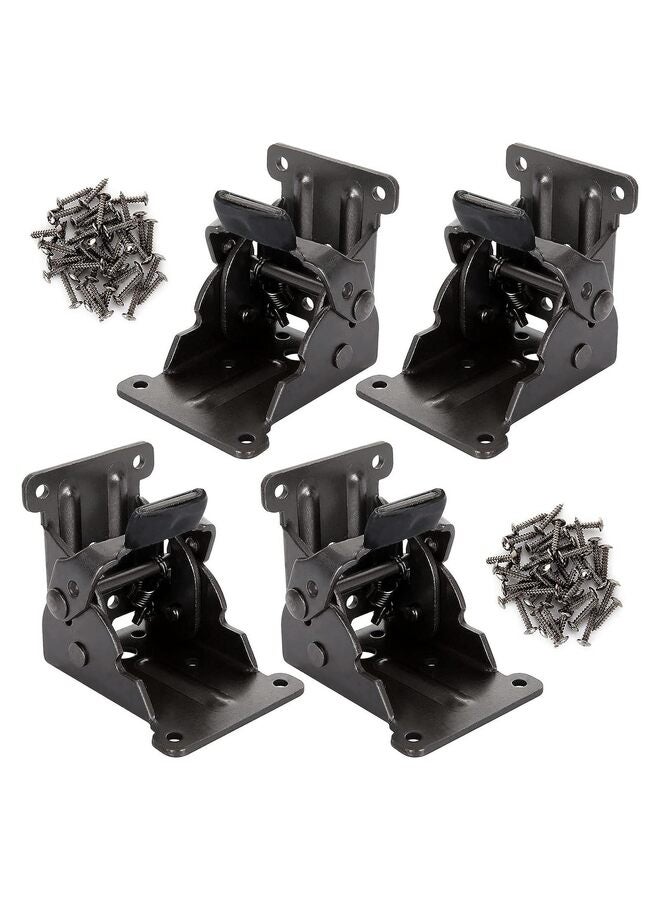 يُسلِّم عبوة من 4 قطع، مفصلات ذاتية القفل مع قفل لولبي، يمكن استخدامها لدعم أرجل الطاولات، وأرجل الأسرة، وأرجل منضدة العمل. - Image 1