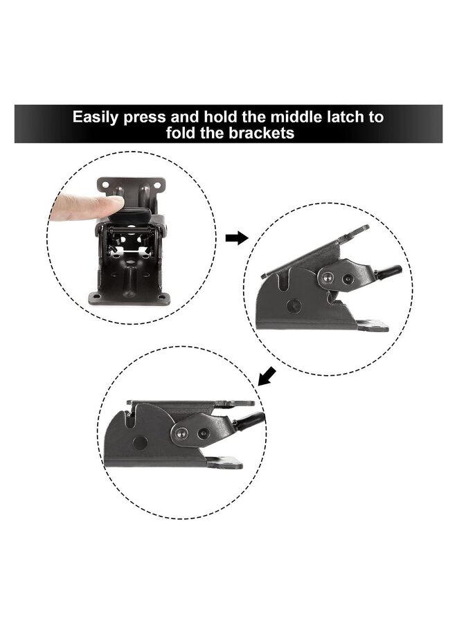 يُسلِّم عبوة من 4 قطع، مفصلات ذاتية القفل مع قفل لولبي، يمكن استخدامها لدعم أرجل الطاولات، وأرجل الأسرة، وأرجل منضدة العمل. - Image 3