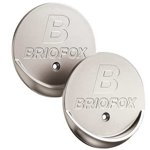 BRIOFOX Shower Curtain Rod Holder 3M Adhesive | Heat Resistant | Waterproof | Max Load 60 lbs Shower Rod Retainer for Wall, 2 Pack, Nickel (Rod Not Included) - Image 1