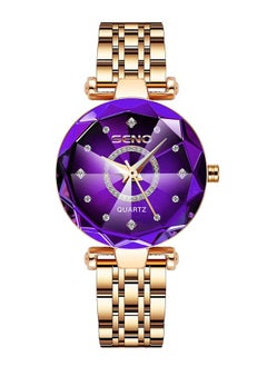 SENO Women's Stainless Steel Waterproof Watch - Purple  - Image 1