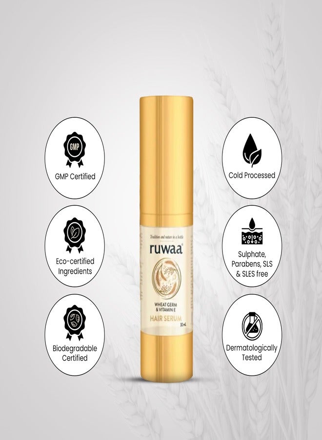 ruwaa Wheat Germ And Vitamin E Revitalizing Hair Serum 30ml - Image 2