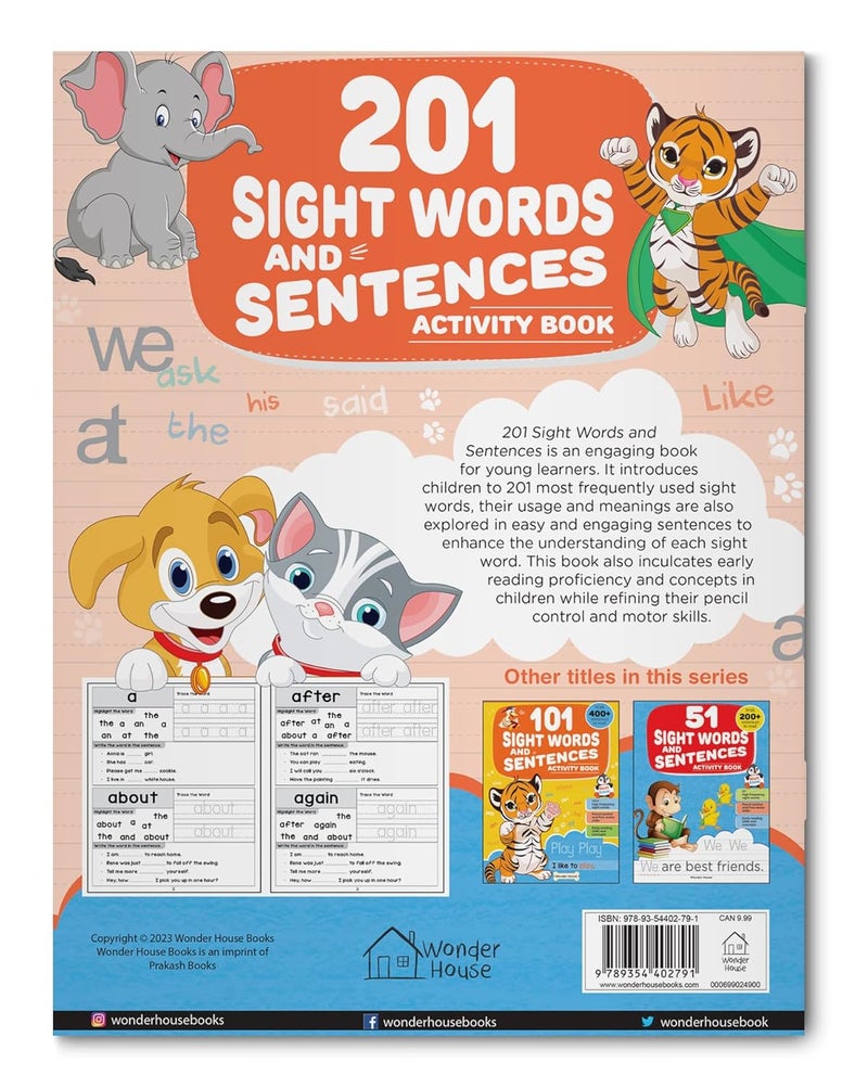 201 Sight Words And Sentence (With 800+ Sentences To Read): Activity Book For Children - Image 2