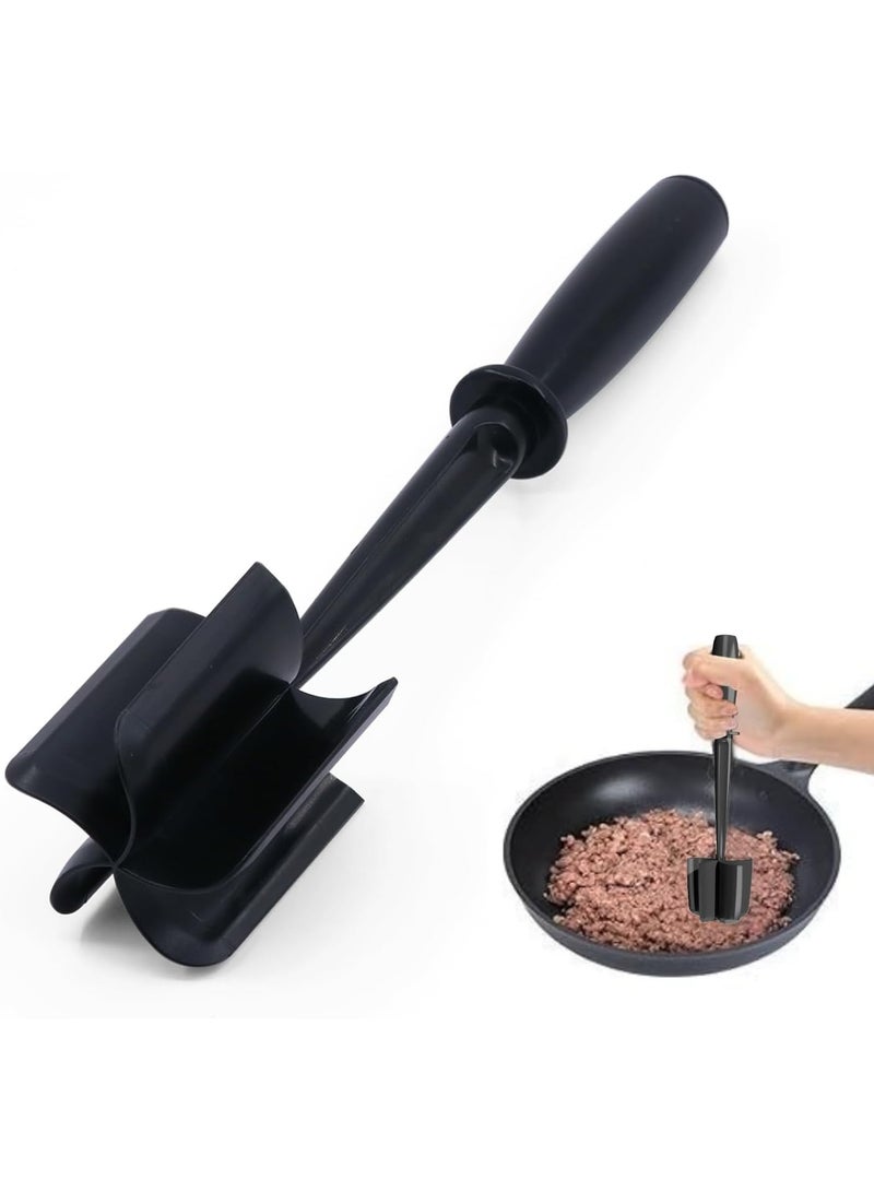 Meat Chopper, Potato Masher, Multifunctional Heat Resistant Masher and Smasher for Hamburger Meat, Ground Beef, Turkey and More, Ground Meat Chopper Utensil, Non Stick - Image 1