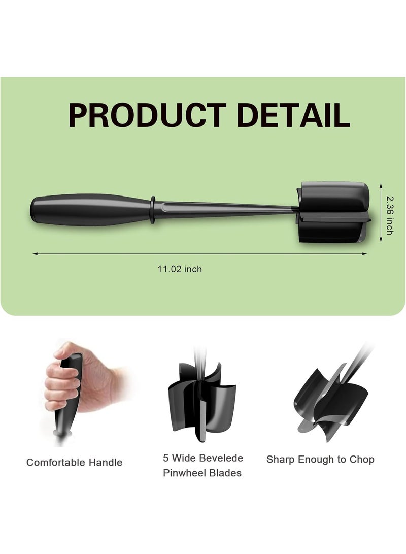 Meat Chopper, Potato Masher, Multifunctional Heat Resistant Masher and Smasher for Hamburger Meat, Ground Beef, Turkey and More, Ground Meat Chopper Utensil, Non Stick - Image 5