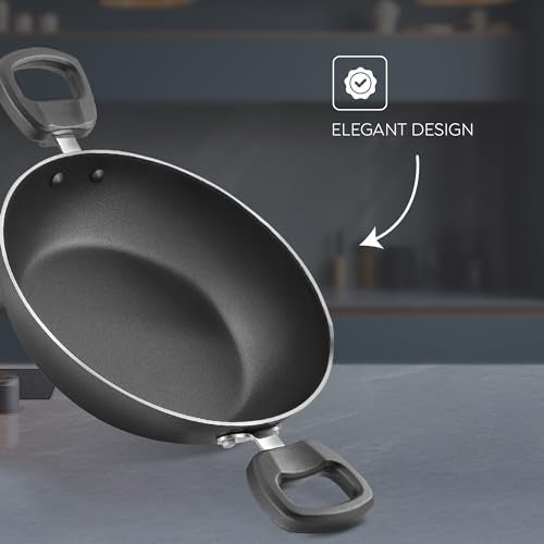 Judge by Prestige 22cm (1.6L) Everyday Non-Stick Kadhai| Low Oil Cooking | Easy to Clean | Cool Touch Handles - Image 4