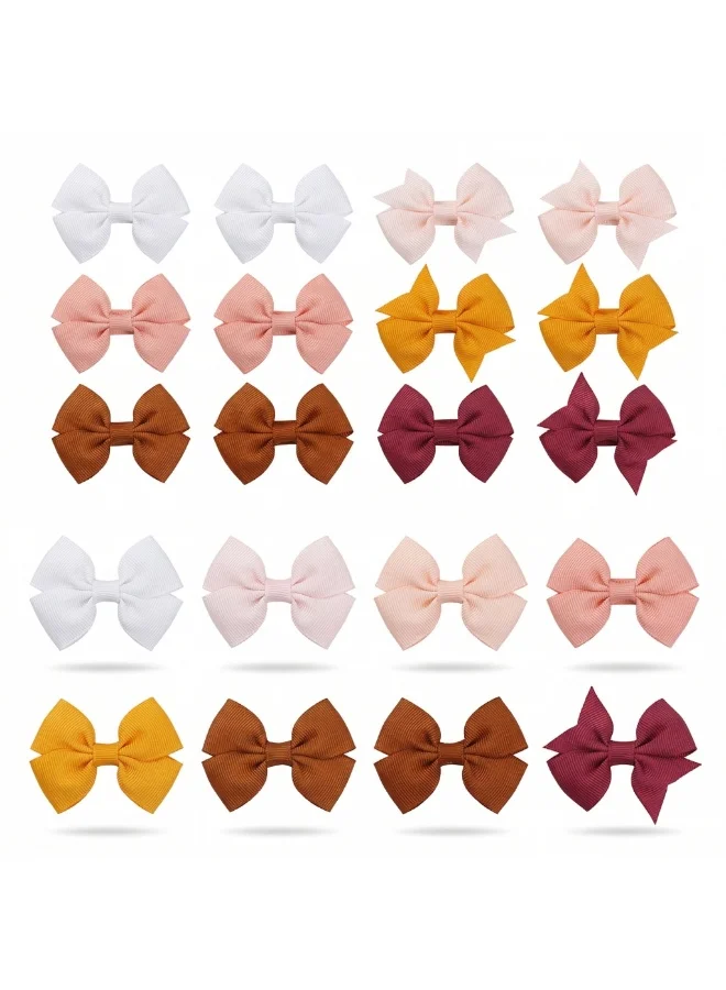 بامبيميسي Enchanted Garden Grosgrain Pinwheel Bow Clip Set (12-Piece)
