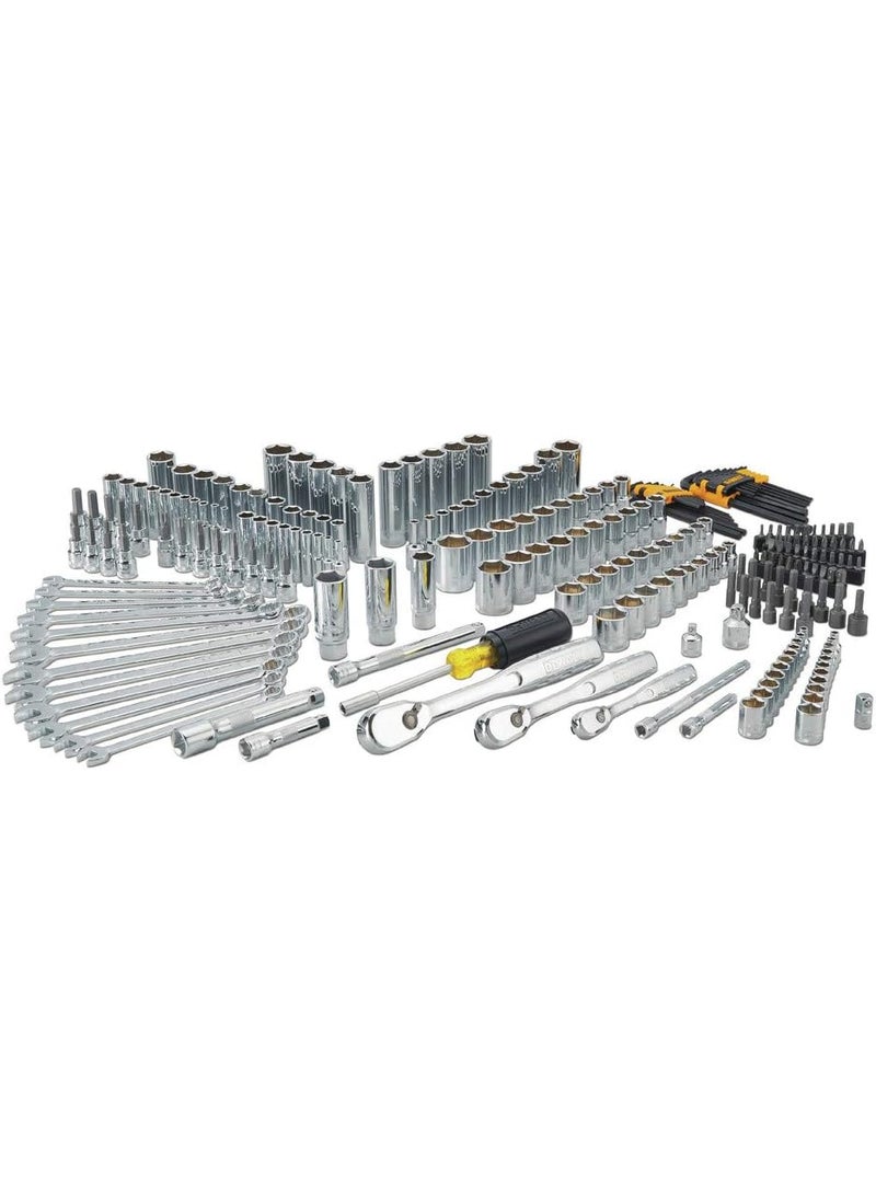 DEWALT DEWALT Mechanic Tool Set 247Piece 14 in 38 in and 12 in Drive SAE Ratchets Sockets Hex Keys Combination Wrenches Polish Chrome Finish DWMT81535  - Image 2