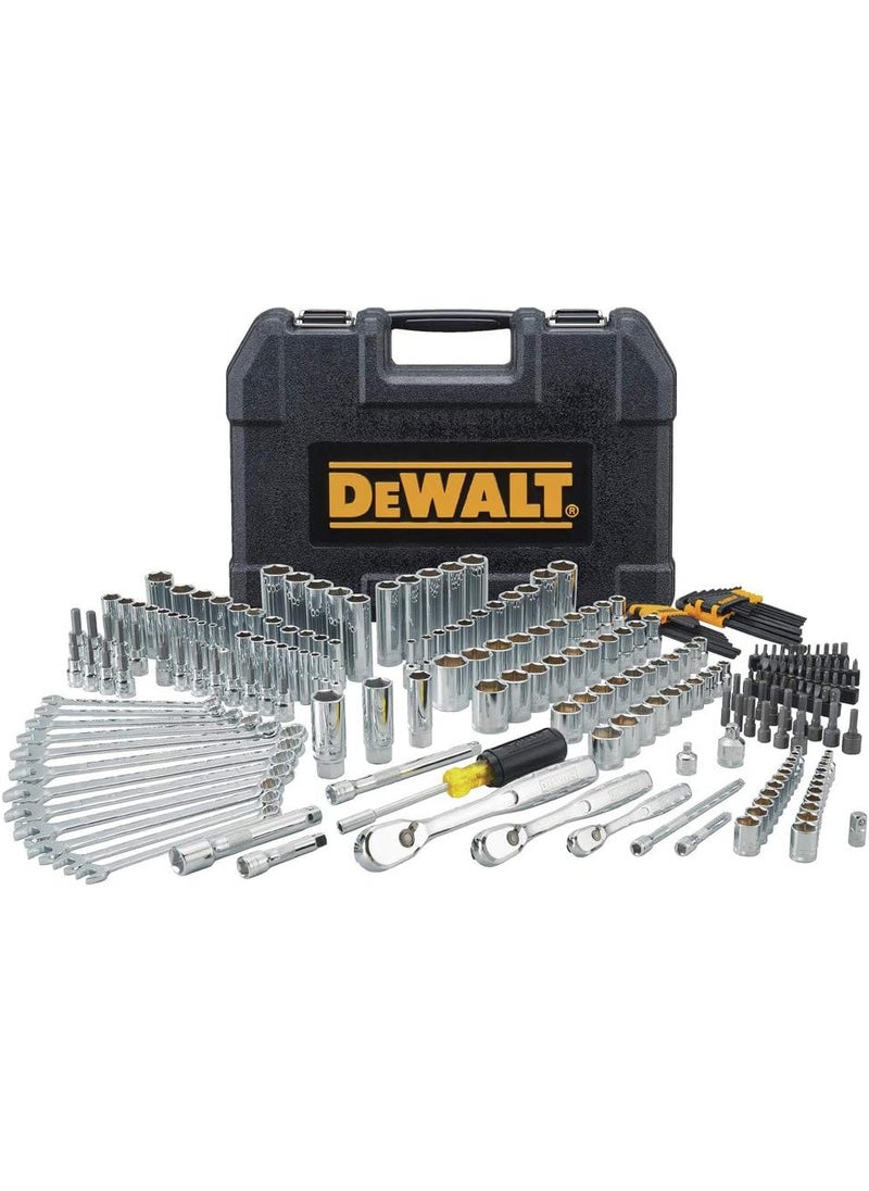DEWALT DEWALT Mechanic Tool Set 247Piece 14 in 38 in and 12 in Drive SAE Ratchets Sockets Hex Keys Combination Wrenches Polish Chrome Finish DWMT81535  - Image 1
