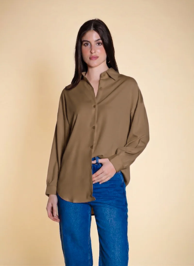 SHAPES OVERSIZED CHIFFON SHIRT