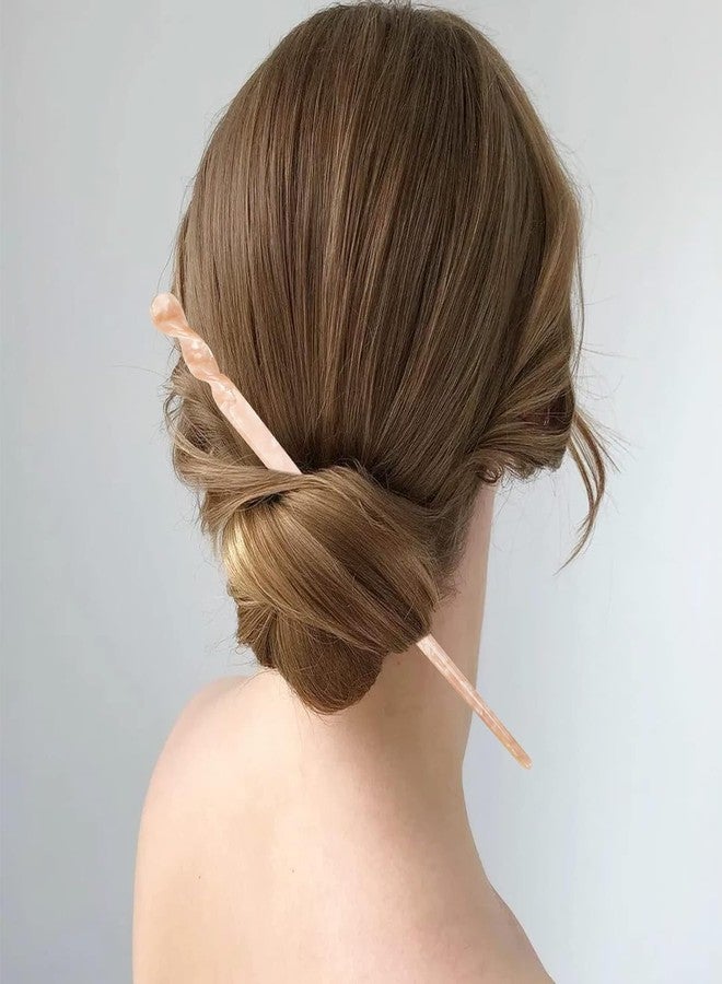 AUTOWRAP 3 Vintage Hair Forks Tortoise French Style Shell Cellulose Acetate Hair Pin Sticks Bun Hair Pins Clips for Women Girls Hairstyles - Image 5