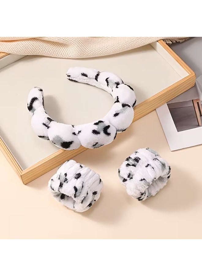 Anina Terry Sponge Hair for Women, Bouffant Headband for Skin Care, Face Washing, Makeup Removal, Bath Set, Facial Mask multicolour - Image 1