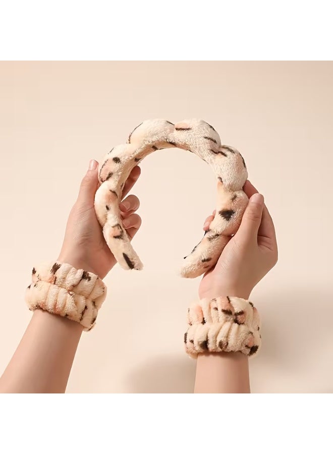 Anina Terry Sponge Hair for Women, Bouffant Headband for Skin Care, Face Washing, Makeup Removal, Bath Set, Facial Mask multicolour - Image 3