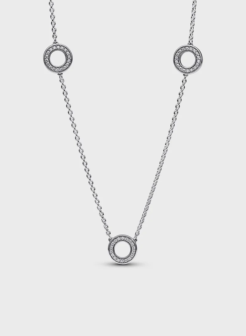 PANDORA Pav Circles Chain Necklace
