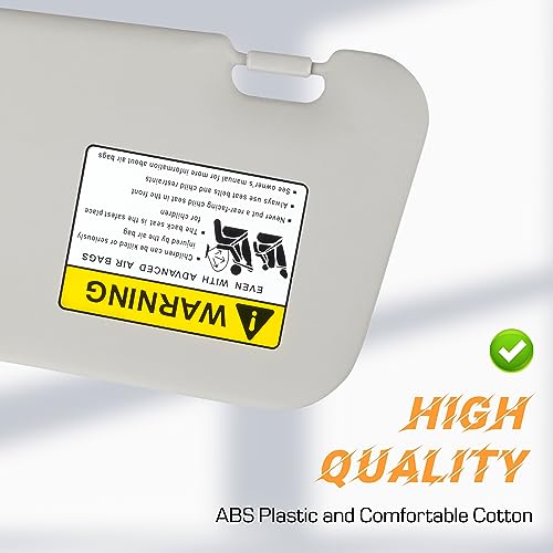 ILONPA بديل واقي الشمس الجانبي الأيسر للسائق + الجانبي الأيمن للراكب بلون رمادي متوافق مع 2010 2011 2012 2013 مازدا 3 استبدال BBM2-69-320C-75 مع ضوء مدمج - Image 5