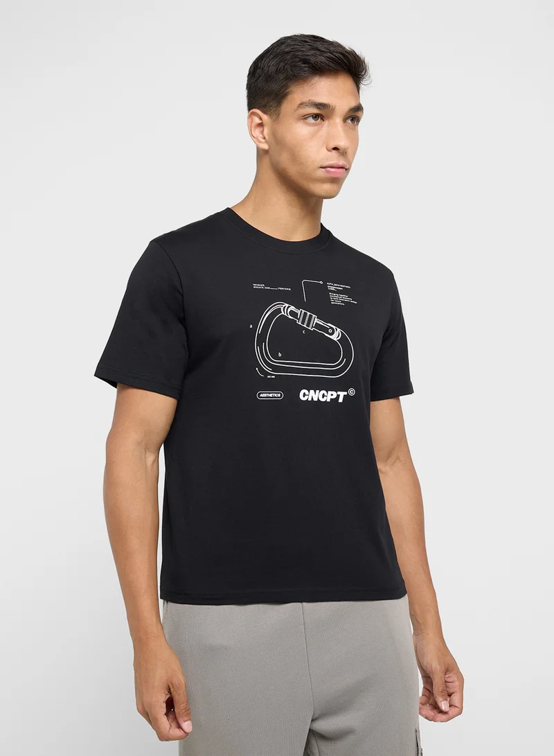 جاك اند جونز Graphic Crew Neck T-Shirt