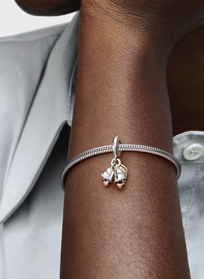 PANDORA Wedding Bells 14K Rose Gold Plated Sterling Charm