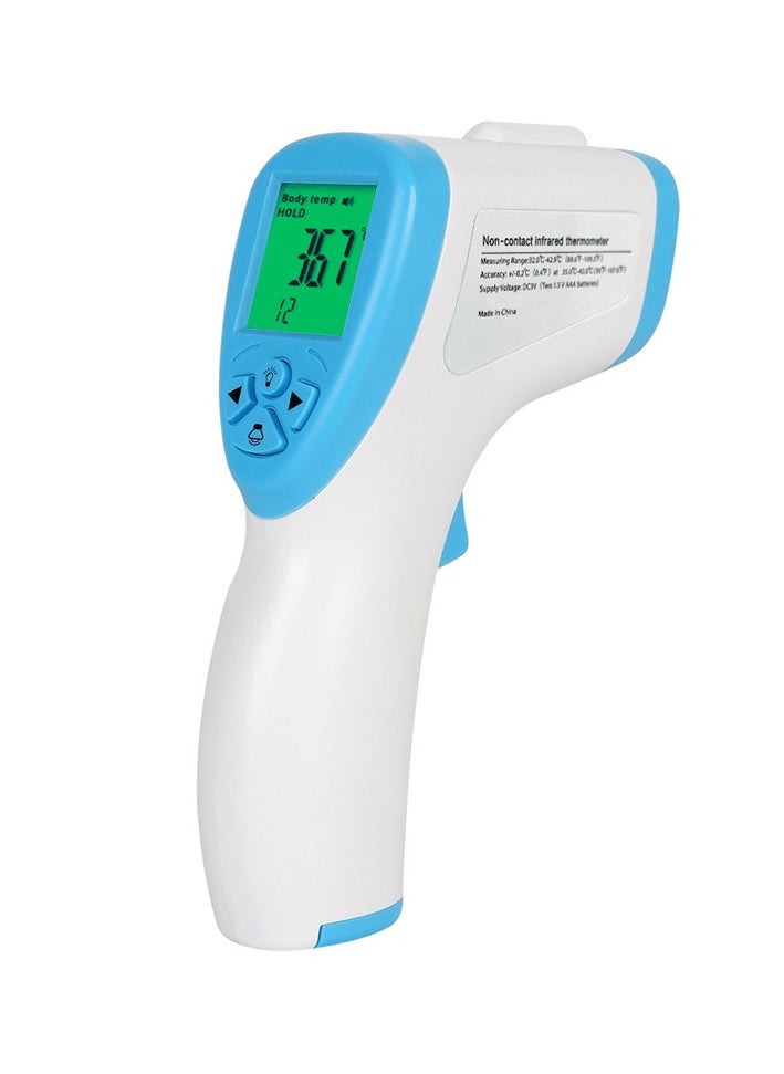 Y&D Medical Infrared Electronic Thermometer Multifunctional Digital Infrared Thermometer  Contactless Fast & Accurate Temperature Measurement for Baby & Adults White/Blue 160x100x40 millimeter  - Image 3