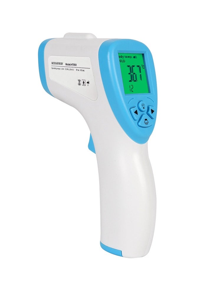 Y&D Medical Infrared Electronic Thermometer Multifunctional Digital Infrared Thermometer  Contactless Fast & Accurate Temperature Measurement for Baby & Adults White/Blue 160x100x40 millimeter  - Image 2