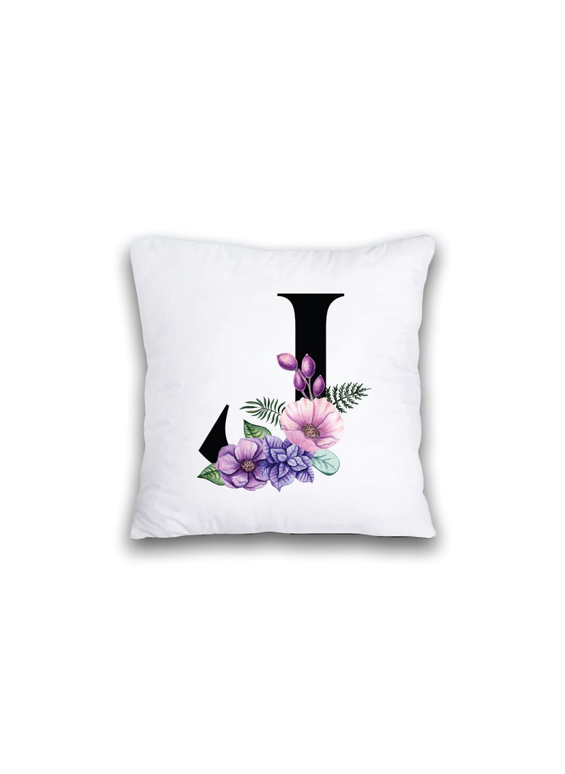 PRINTSHOP4ME Cushion Cover with Filler with Your Favorite Letter in the Alphabet Printed -Give as a Gift to a Friend or Loved one  - Image 1